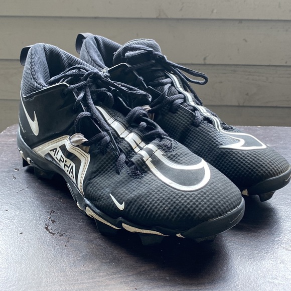 Nike CV0584-001 Alpha Menace 3 Shark Men’s Black White Football Cleats Size 11W - Picture 3 of 12